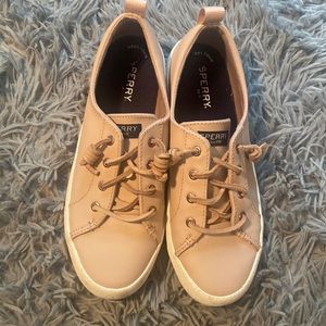 Sperry blush pink boat shoes